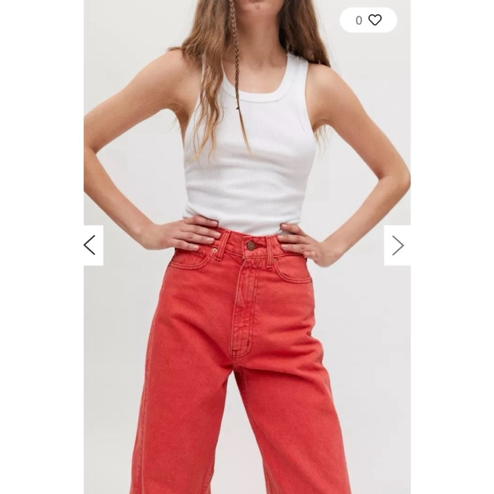 BDG High-Rise Extreme Baggy Orange Jeans, size 26 - Picture 4 of 15